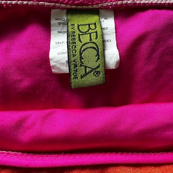 Becca Pink And Orange Cutout Hipster Two Piece Bikini - Picture 8 of 12